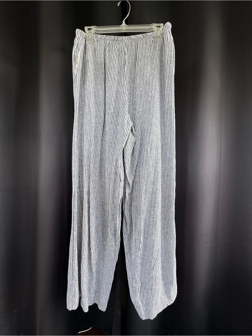 a new day White & Navy Striped Wide-Leg Drawstring Pants - Picture 2 of 4